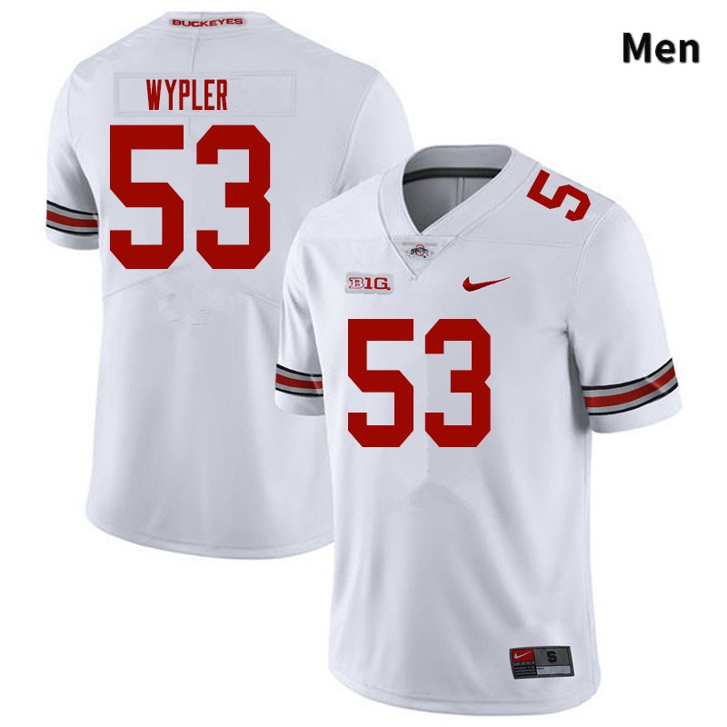 Ohio State Buckeyes Luke Wypler Men's #53 White Authentic Stitched College Football Jersey